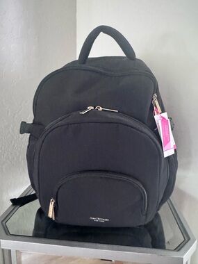 Isaac Mizrahi Black Women's Backpack with Gold Hardware